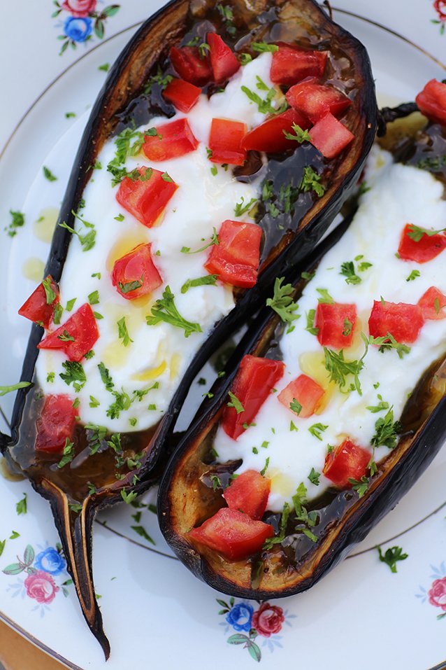 Aubergines rôties à la citronnelle