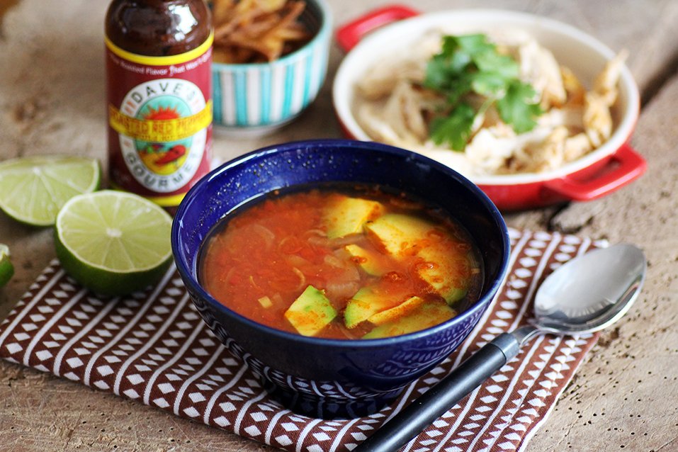 Soupe de poulet à l&rsquo;avocat