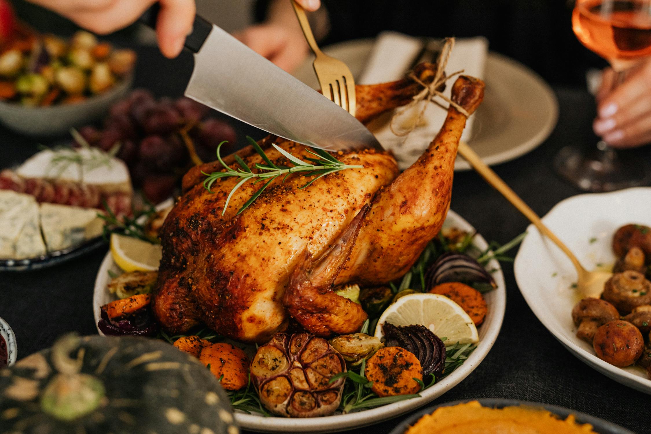 Poulet roti au sésame