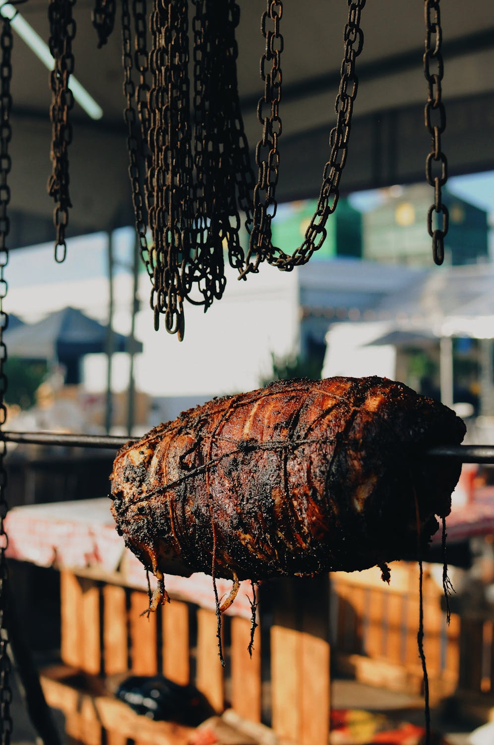 Roti de porc au barbecue