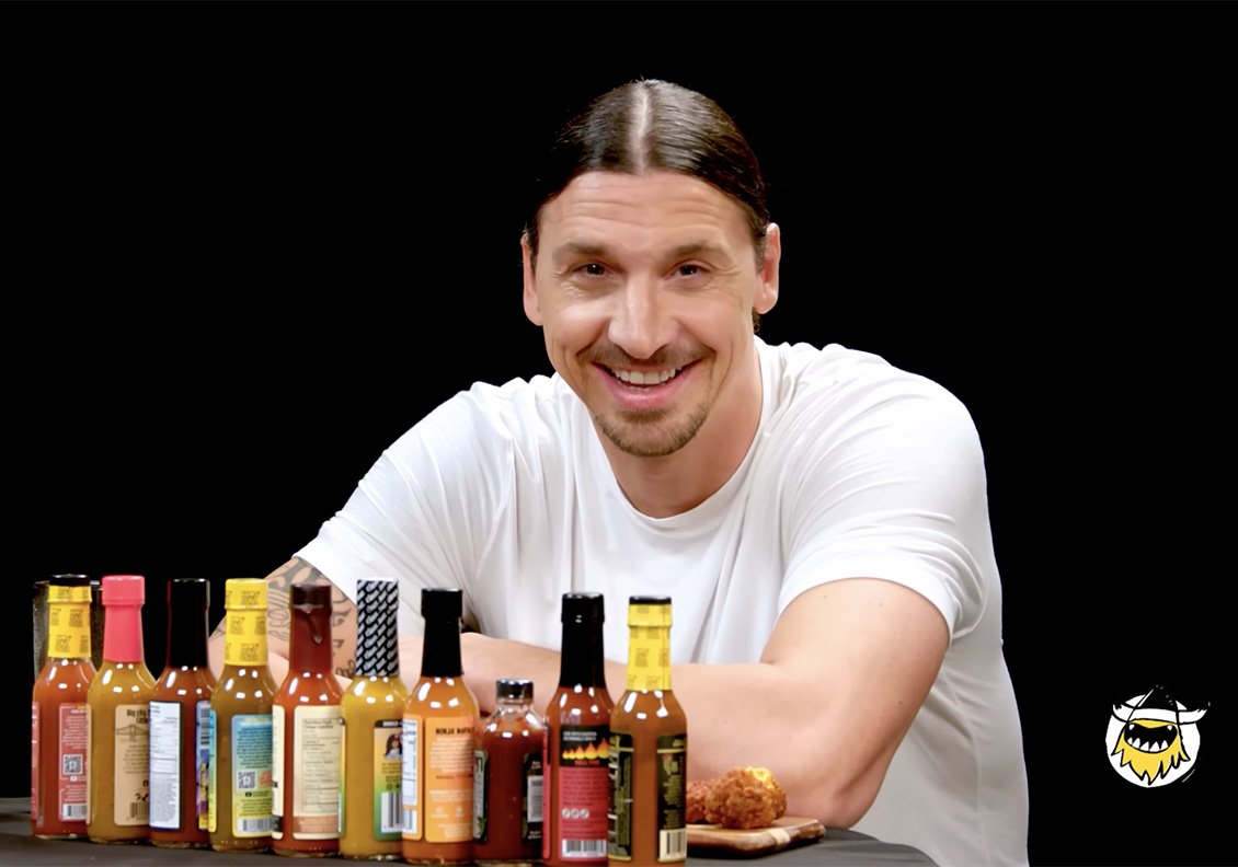 Zlatan appeared on the Hot Ones show and shed a few tears!
