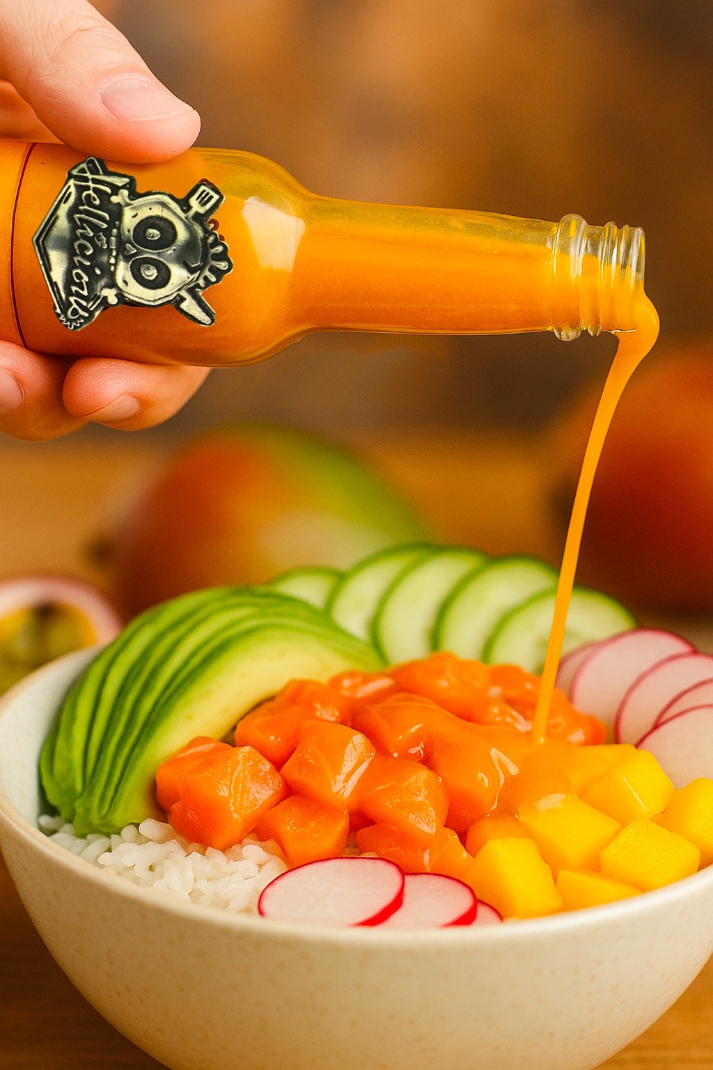La sauce piquante à la mangue et fruit de la passion